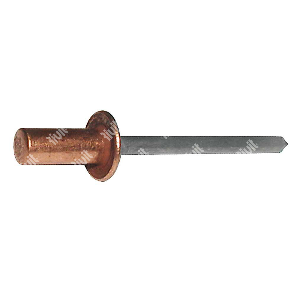 SRFT-Sealed blind rivet Copper/Steel DH 3,2x12,5