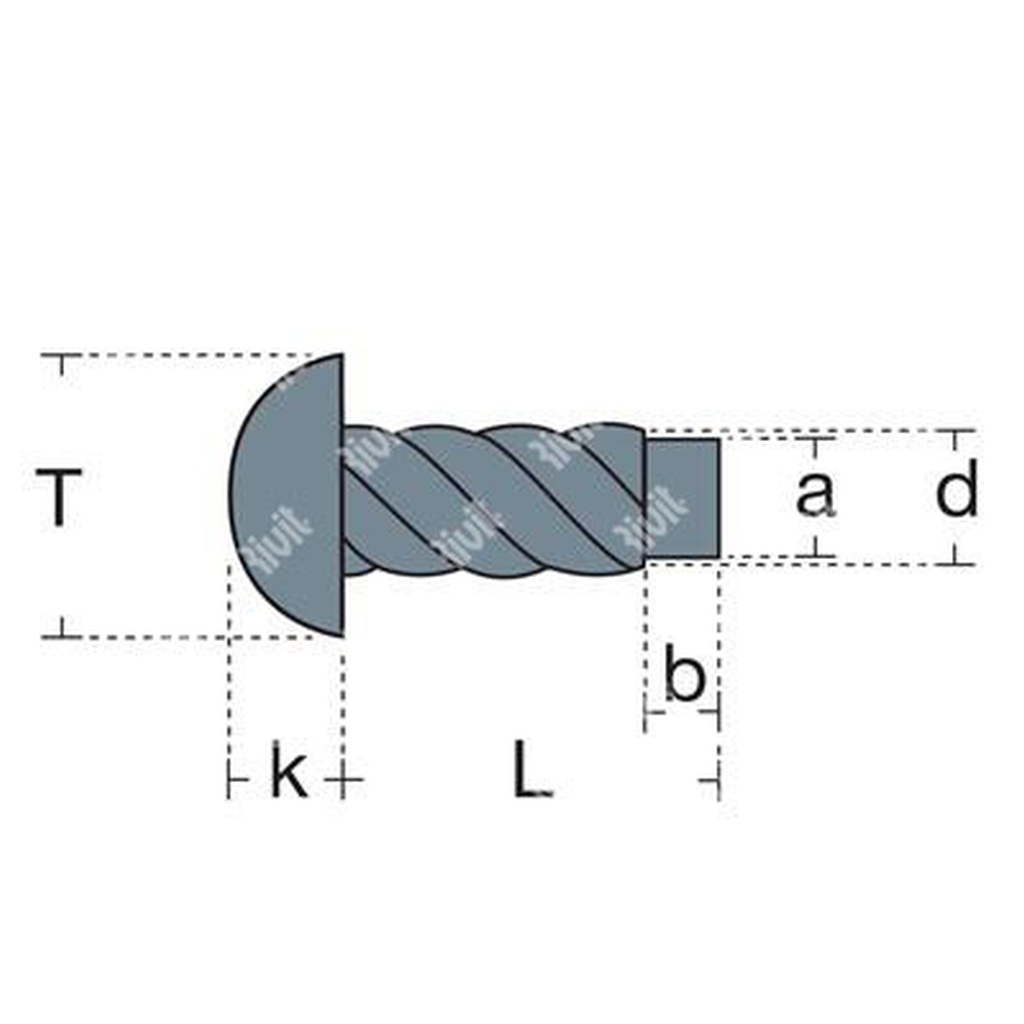 Ribattino AUTOFIL. TB UNI 7346 FE ZB f.1,30 1,5x6,5