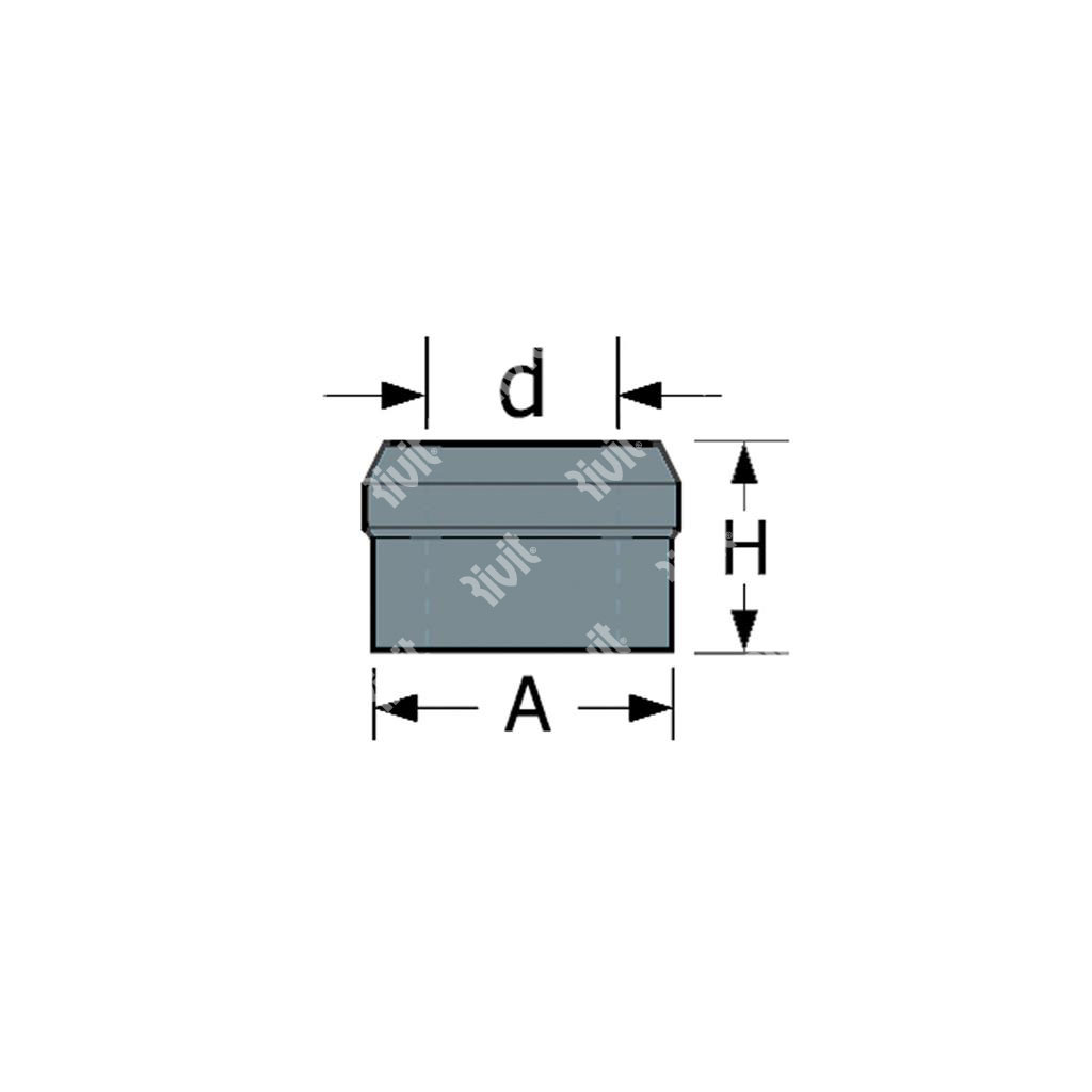 RIVLOCK-Standard collar Aluminiun for d.4,8 RLACS 6xd4,8
