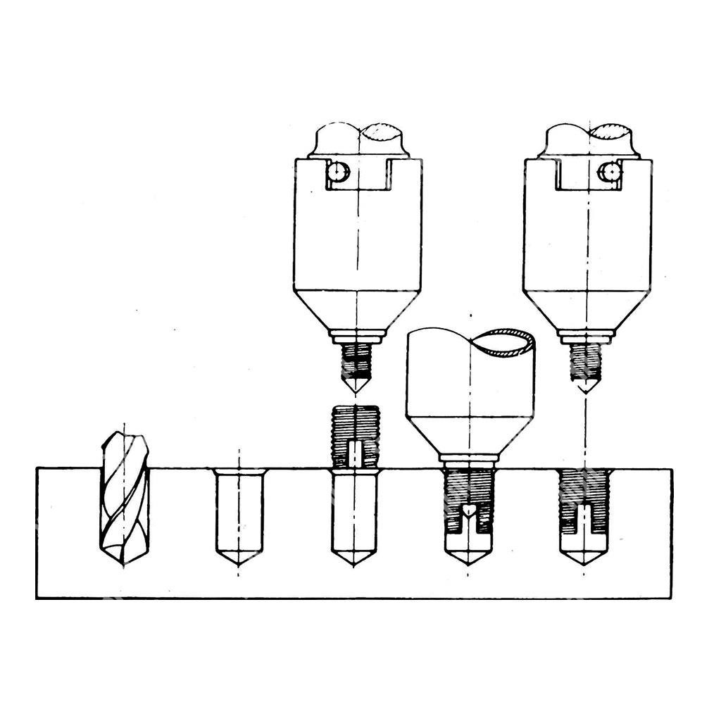 RSCF-F-Self tapping socketGalv. Steel w/hole f.13 M10x1,5x10 - 0318C