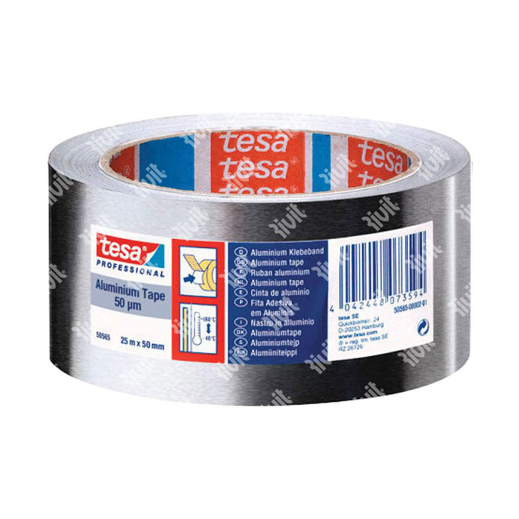 TESA-Aluminium Tape with liner mt.25x50mm