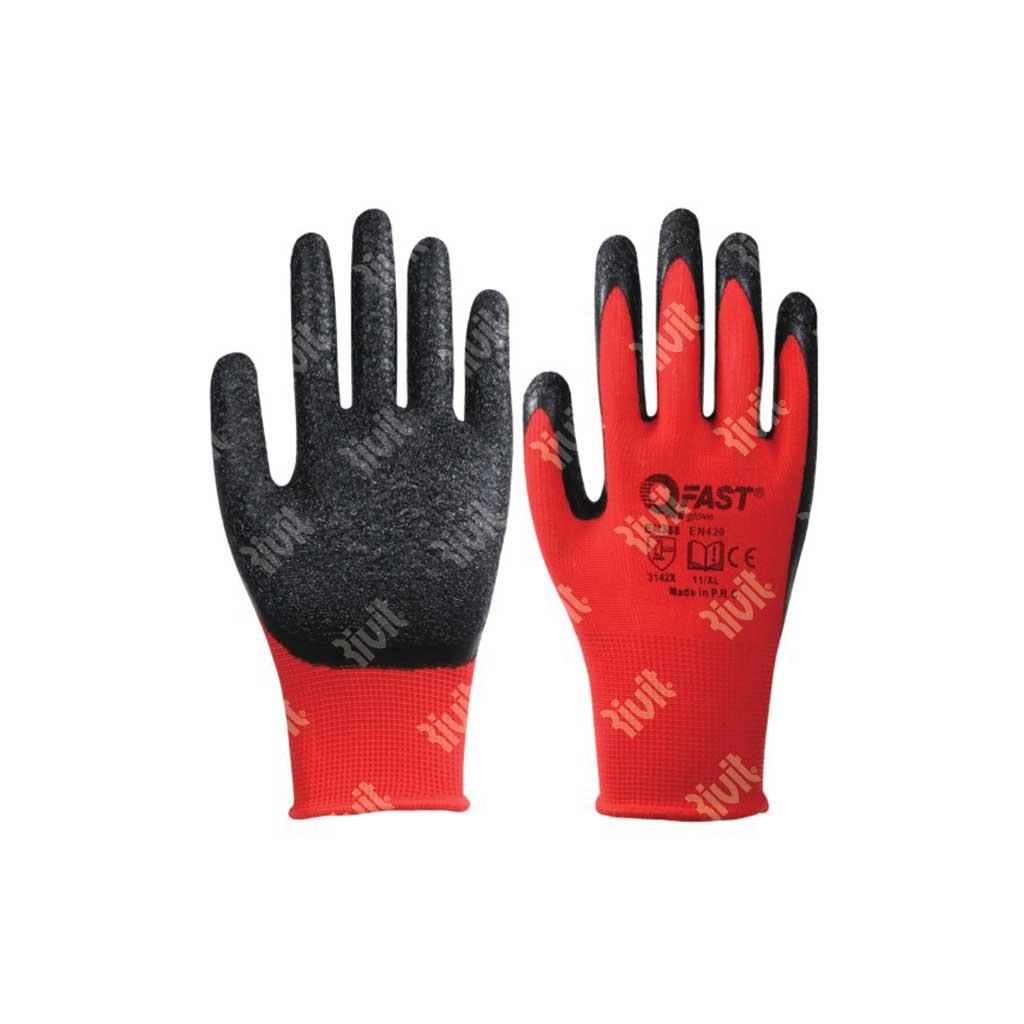 Seamless nylon glove/latex GL516/08