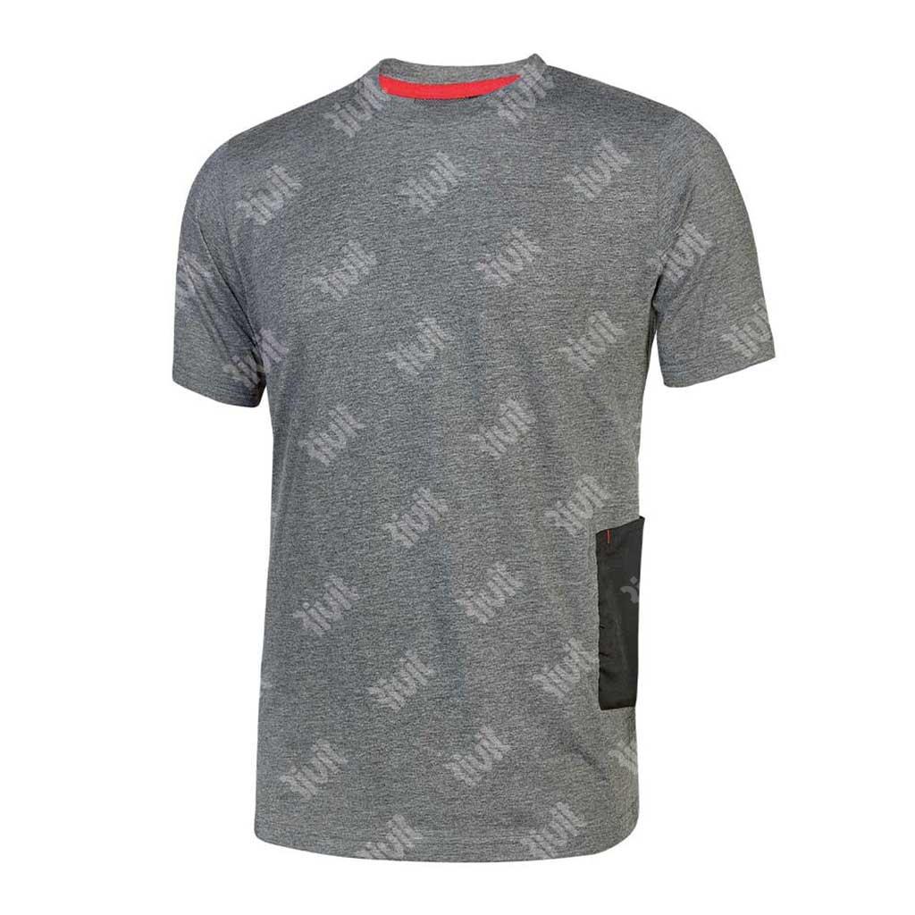 UPOWER-T-Shirt ROAD Grey Meteorite  manica corta Tg.M