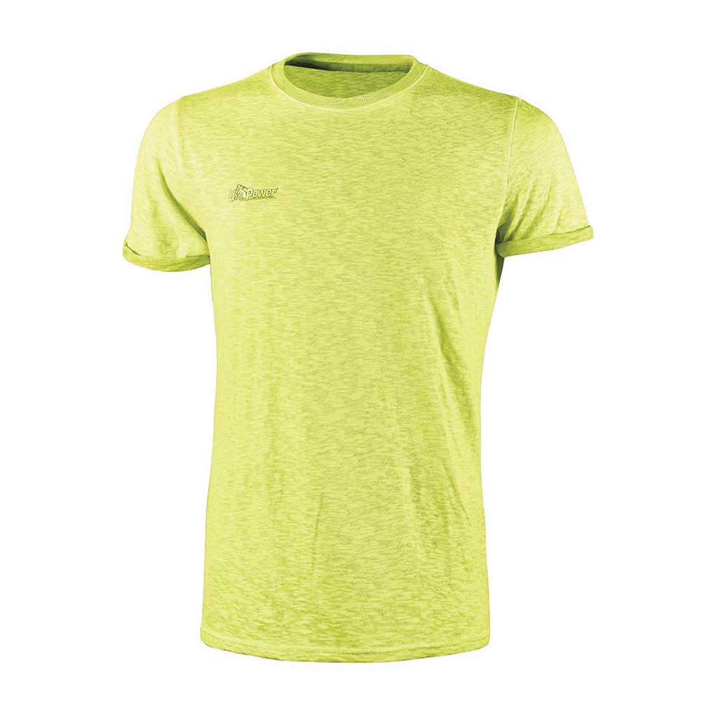 UPOWER-T-Shirt FLUO Giallo  manica corta Tg.XL