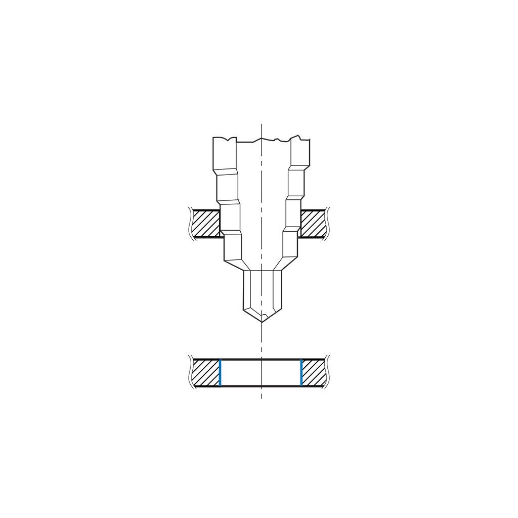 FERVI-Utensile conico a gradino d.10mm F639