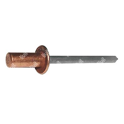 SRFT-Sealed blind rivet Copper/Steel DH 4,8x11,5
