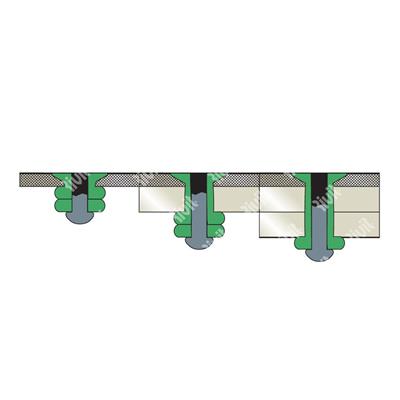 MULTIGRIPRIV-Blind rivet Alu/Steel gr 2,8-7,9 CSKH 4,0x11,3