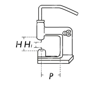Manual press for OU eyelet S2