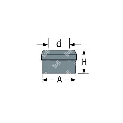 RIVLOCK-Standard collar Aluminium for d.8,0 RLACS 10xd8