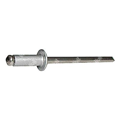 AIT9006-Alu/Inox AISI304 rivet TP ALUMINIUM BLANC 4,0x12,0