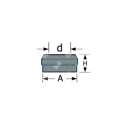 RIVLOCK-Low profile collar Steel RLFCB 8xd6,4