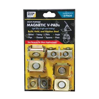 STRONGHAND Adjustable Magnetic V-Pads Kit 4-Pack (2 XDV4 pads, 2 XFV4 pads) MVDF44