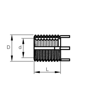 KEIRIV-Metrical insert in Stainless steel Thinwall M10x1,50 d.est.M14x1,50