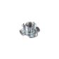 Four pronged T-nut h.13mm white zinc plated steel M10