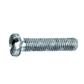Slotted cheese head screw UNI 6107/DIN 84A 4.8 - white zinc plated steel M3x4