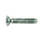 Phillips cross flat head screw UNI 7688/DIN 965 4.8 - white zinc plated steel M3x5