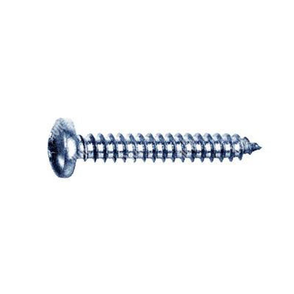 Phillips cross pan head tapping screw UNI 6954/DIN 7981 nickel plated steel 4,2x45