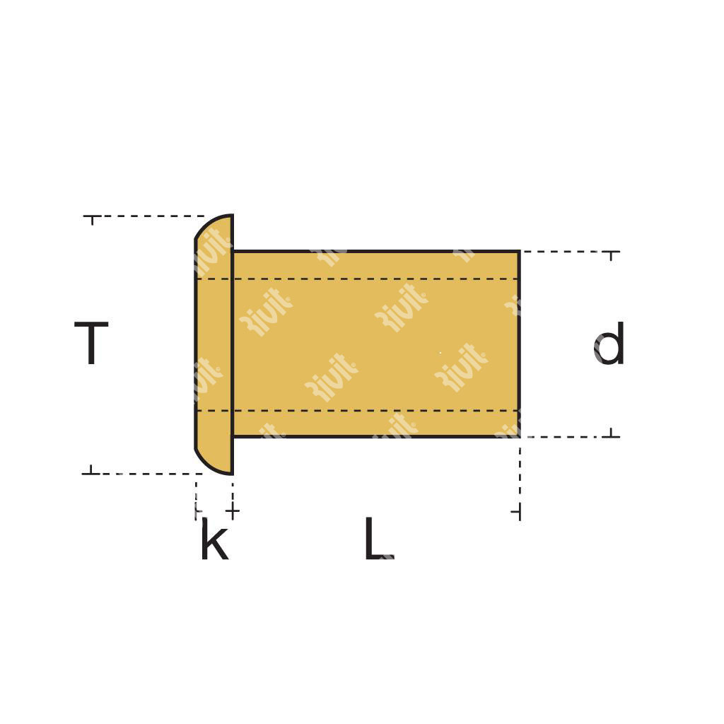 OU 20/35-Oeillet en laiton 2,0x3,5