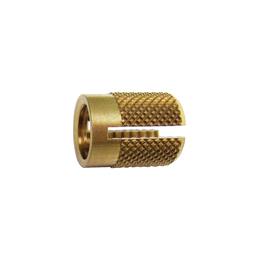 RBL-Brass rivet nut for plastic h.7,9-hole d.5,6 M4x7,9