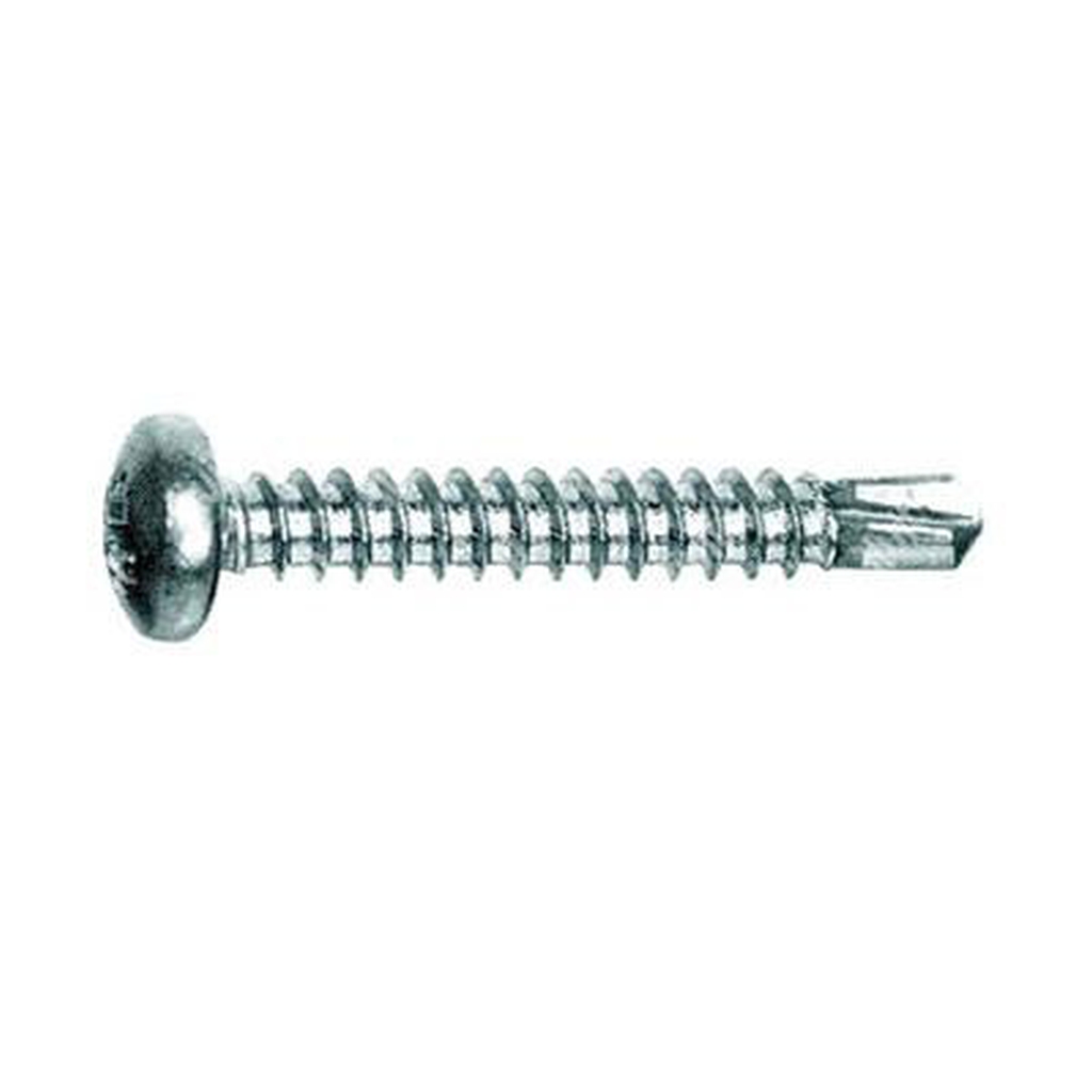 Pan head Ph+ self-drilling screw UNI8118/DIN7504N C15 - white zinc plated steel 4,8x45
