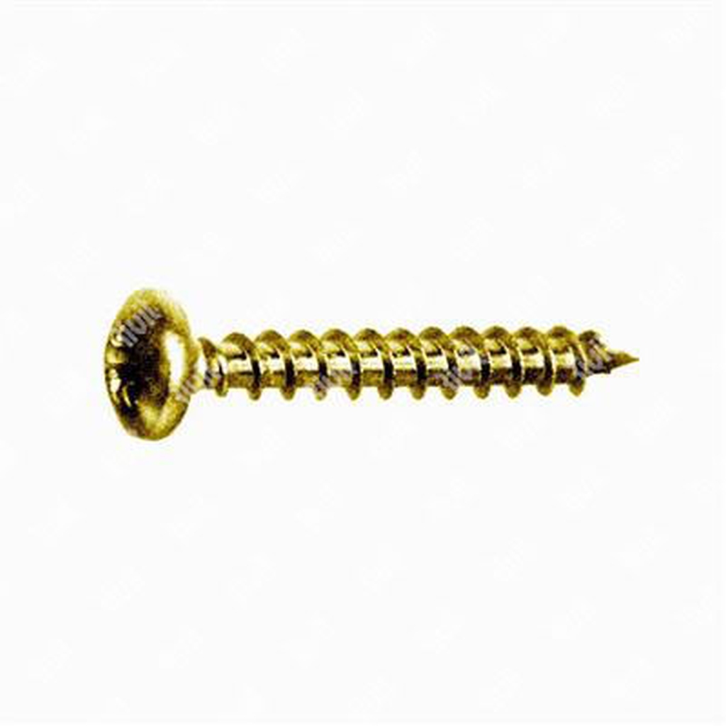 Pan head chipboard screw DIN 7505B bronz plated steel C15 4x16