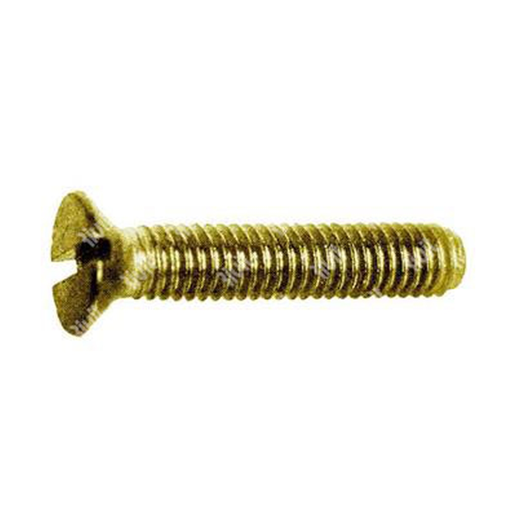 Slotted flat head screw UNI 6109/DIN 963A brass M5x16
