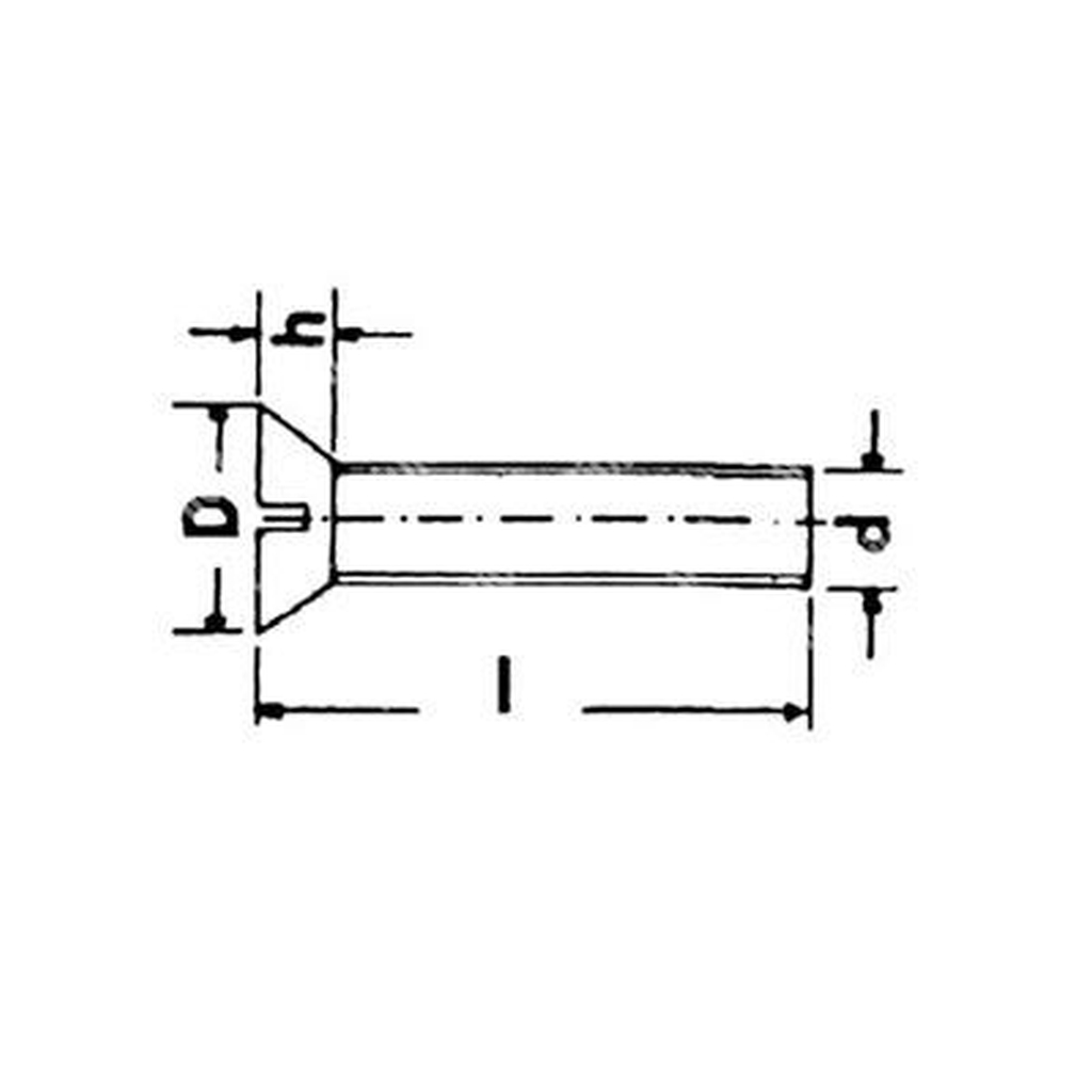 Vite TSP- UNI 6109/DIN 963A OTTONE M5x40