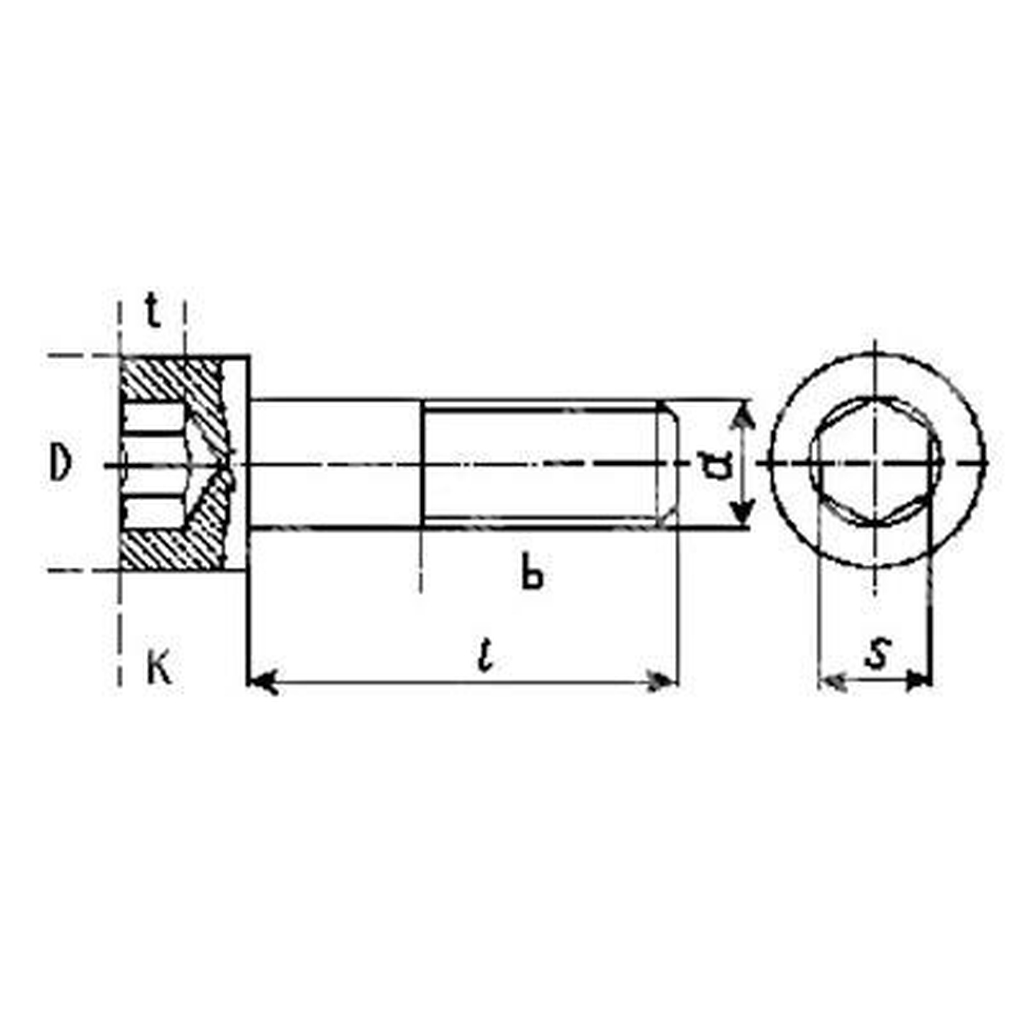 Zylinderkopfschraube Innensechskant U5931/D912 A2 - Edelstahl AISI304 M3x25