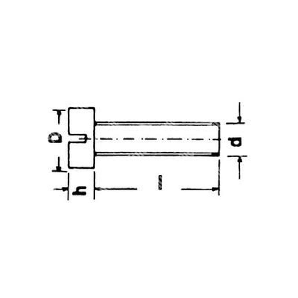 Slotted cheese head screw UNI 6107/DIN 84A A2 - stainless steel AISI304 M2x4