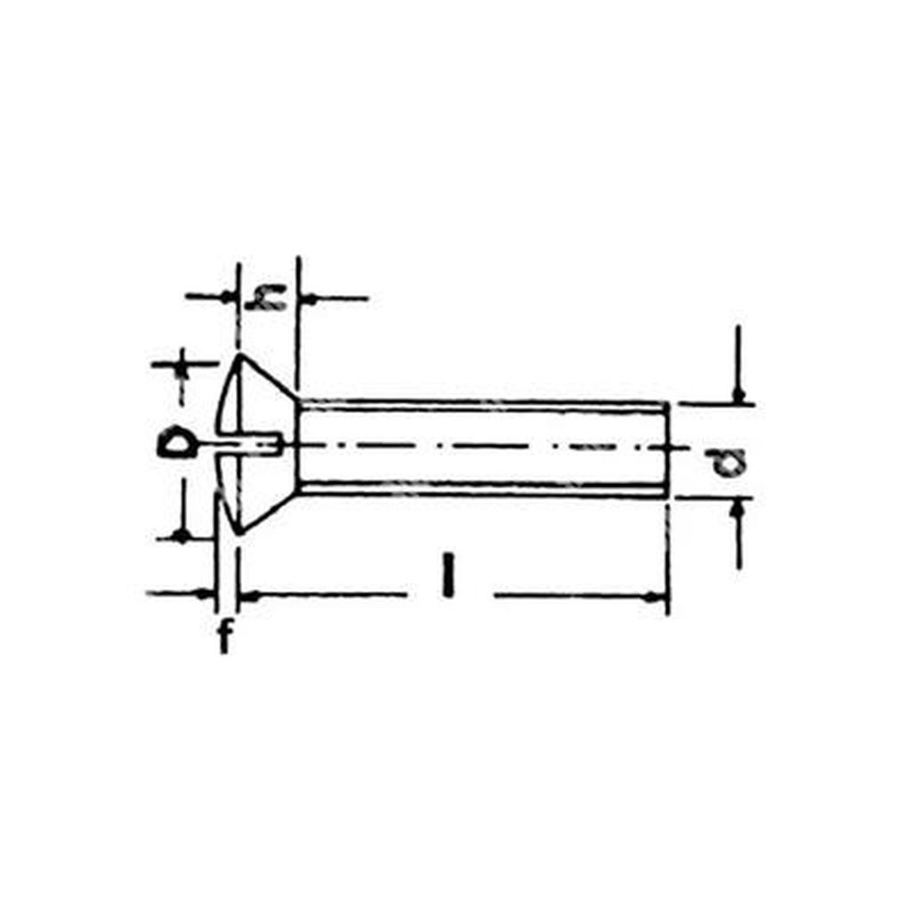 Linsensenkkopfschrauben Schlitz UNI 6110/DIN 964A A2 - Edelstahl AISI 304 M3x6