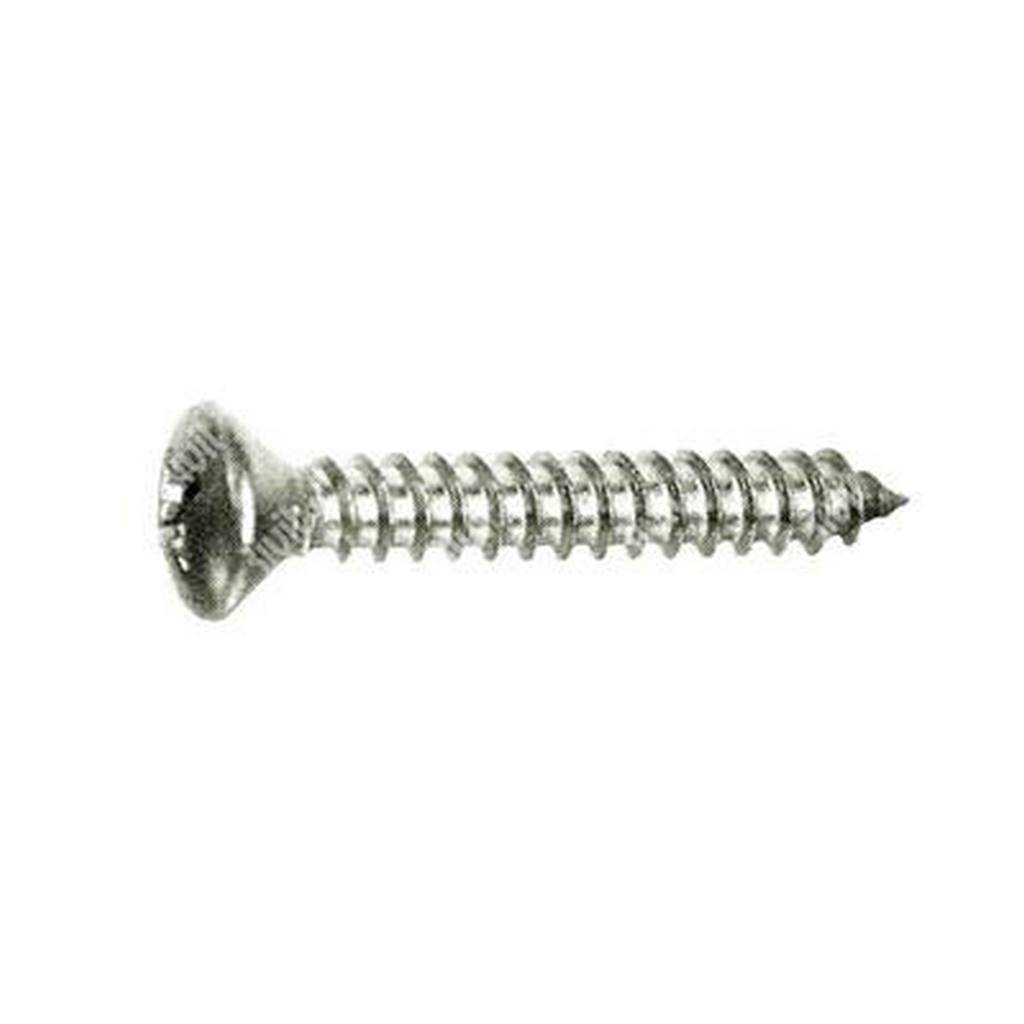 Phillips cross oval head tapping screw UNI 6956/DIN 7983 stainless steel 304 6,3x38