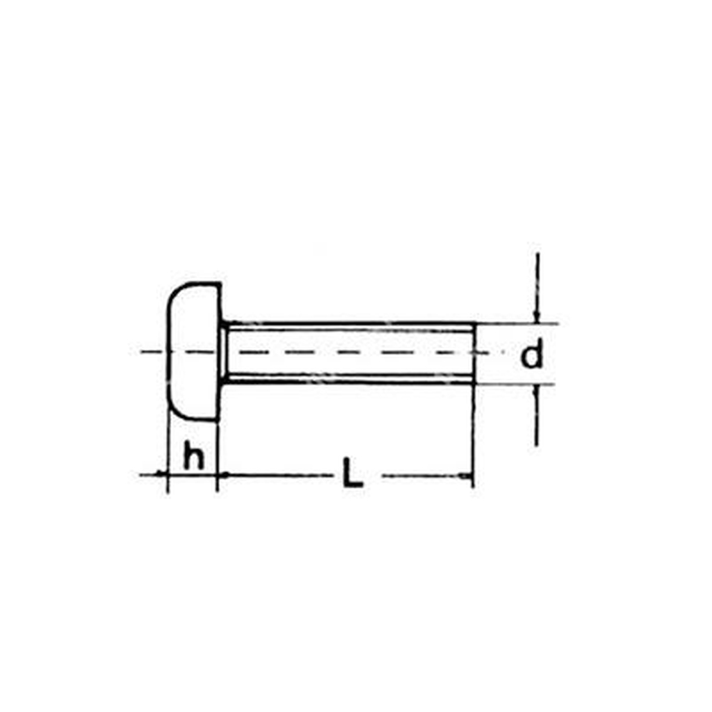 Linsenkopfschraube Kreuzschlitz UNI7687/DIN7985 A2 - Edelstahl AISI 304 M4x40