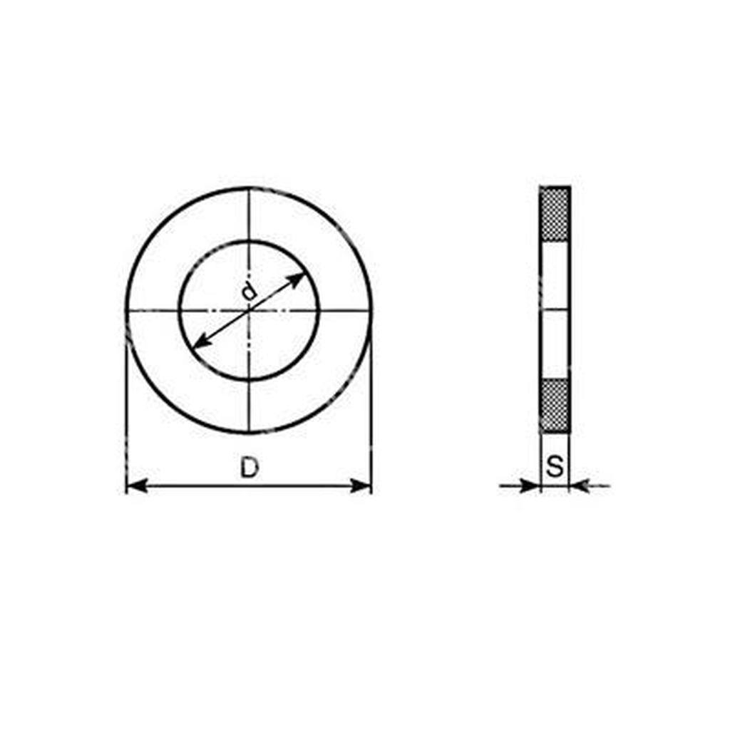 Rondella Piana ISO 7089/DIN 125A/UNI 6592 A4 d.16