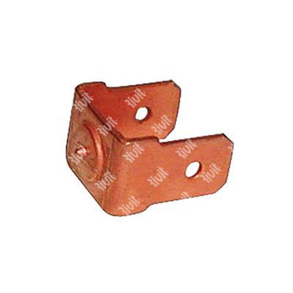 F2R-Steel copper pld welding FASTON 2 ears 90° L.6,3