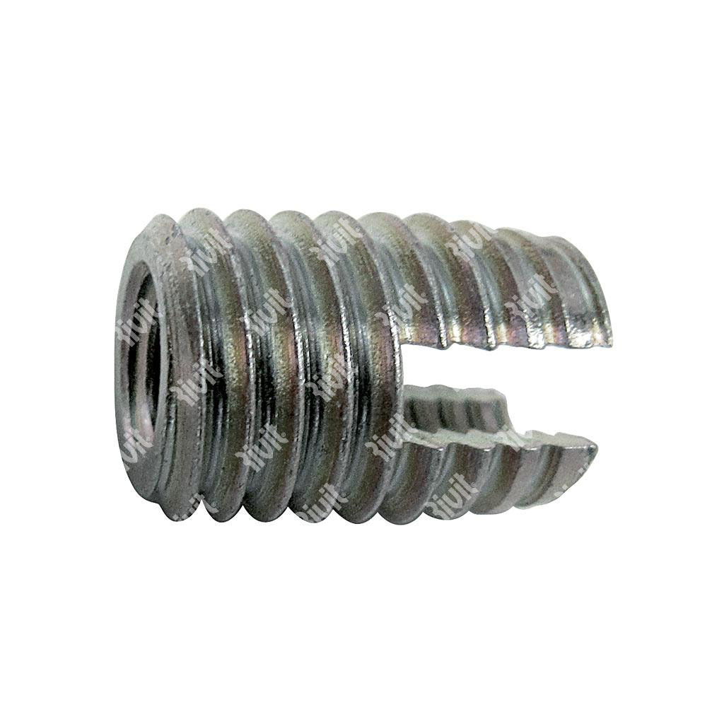 RSCT-Self tapping socket Zink Steel (for die cast) de.14x1,5 w/slots on the mandrel M10x1,5 - h.18