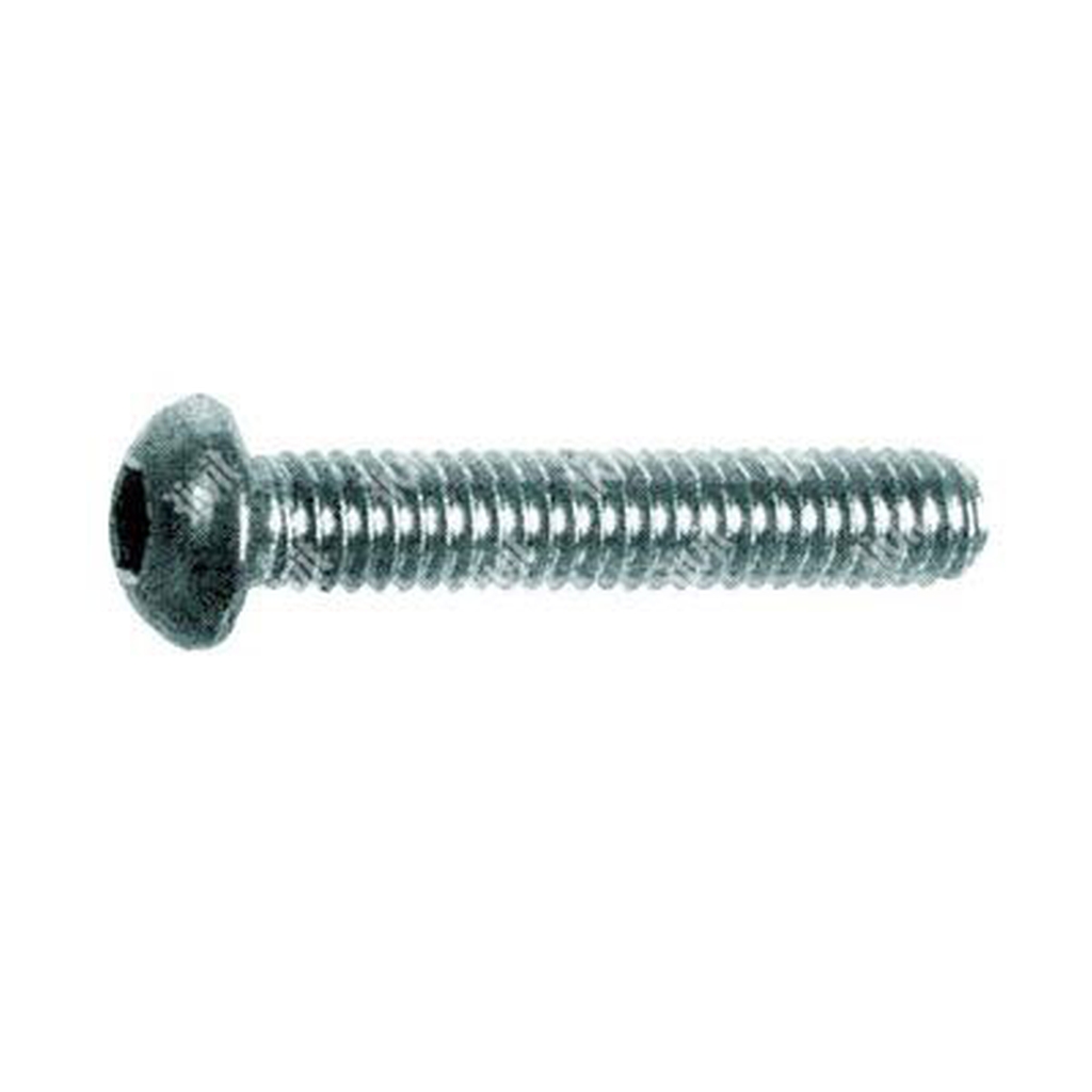 Hex socket button head cap screw ISO 7380 10.9 - dehydrogenated white zinc plated steel M3x25