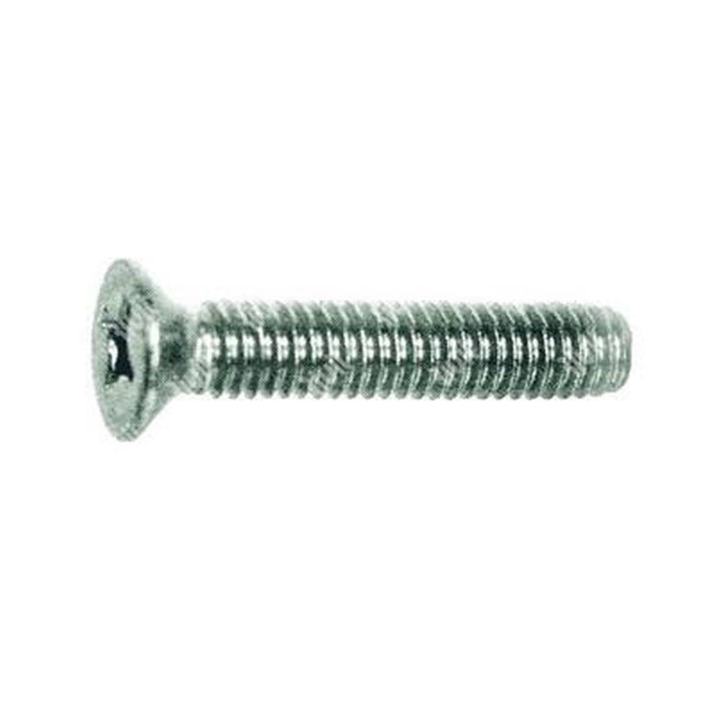 Phillips cross flat head screw UNI 7688/DIN 965 4.8 - white zinc plated steel M3x50