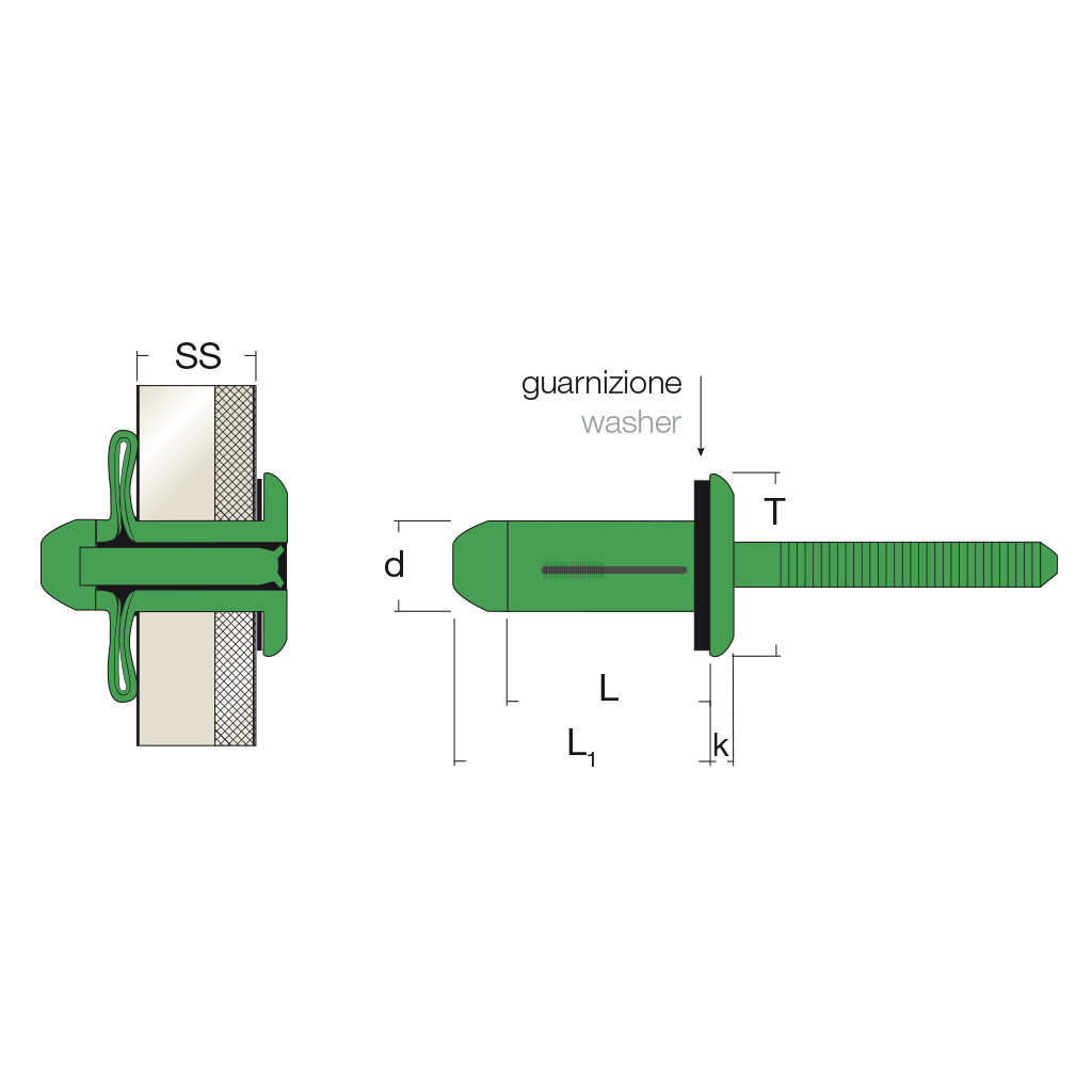 GTRERIV-Rivetto Alu/Alu TT + G. ss4,8-9,5 5,2x22,2