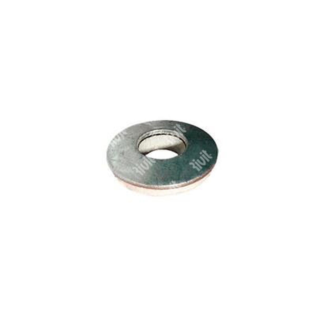 Steel zinc plated washer with EPDM di.6,7-de.29
