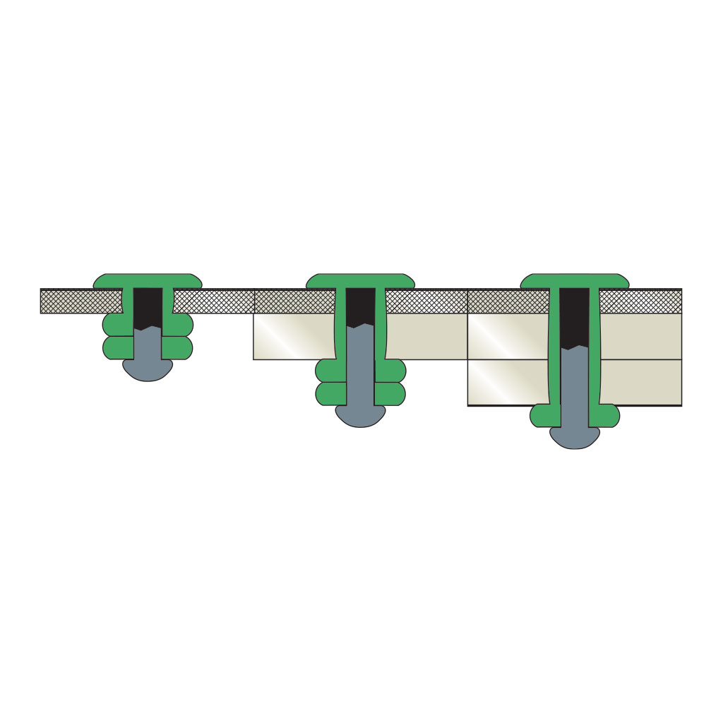 MULTIGRIPRIV-Blind rivet Alu/Steel gr 1,0-5,5 DH 3,0x8,0