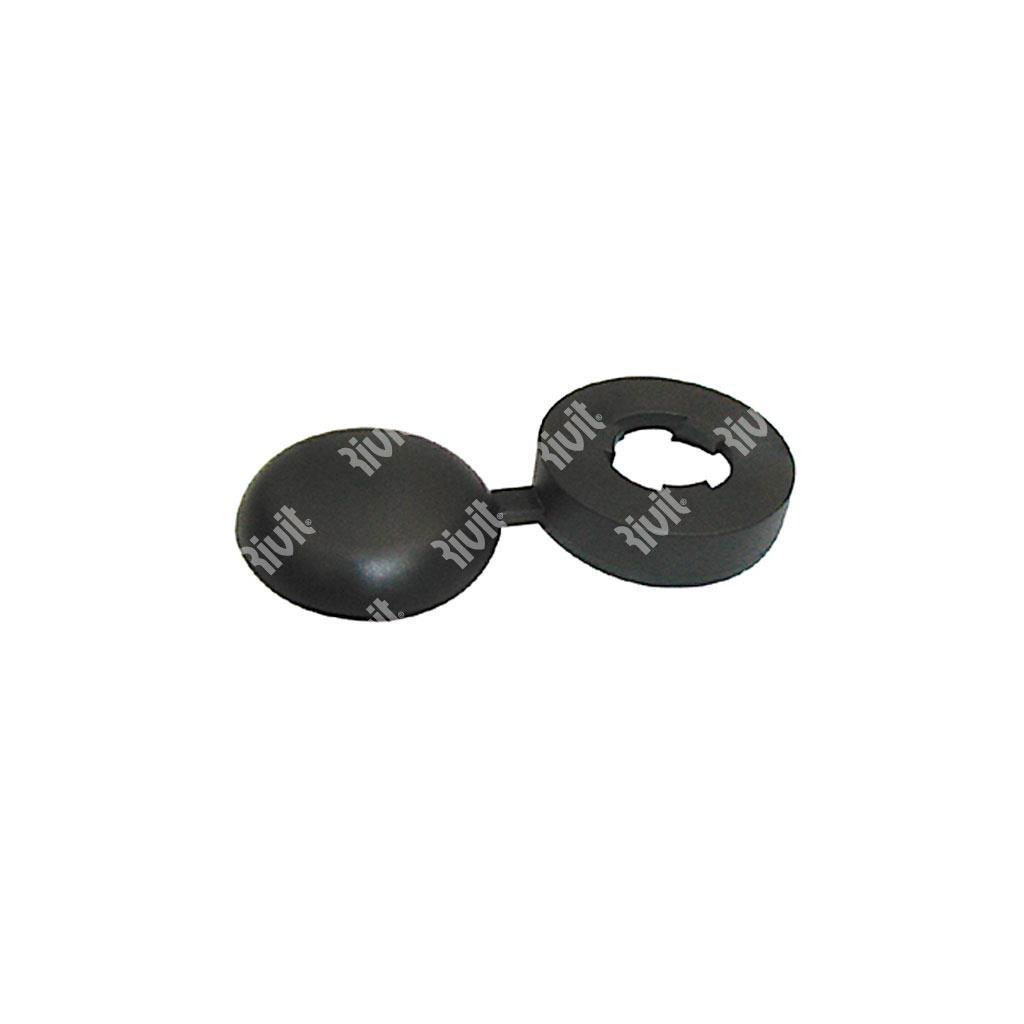 Plastic cap with eye RAL9005 black for Lockriv and Magnariv d.4,8-6,5