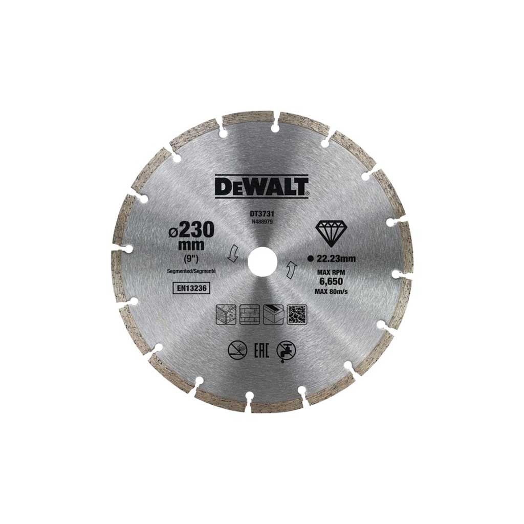 DEWALT-Disco diamantato a corona segmentata per materiale da costruzione 230x22,2x7 DT3731-QZ