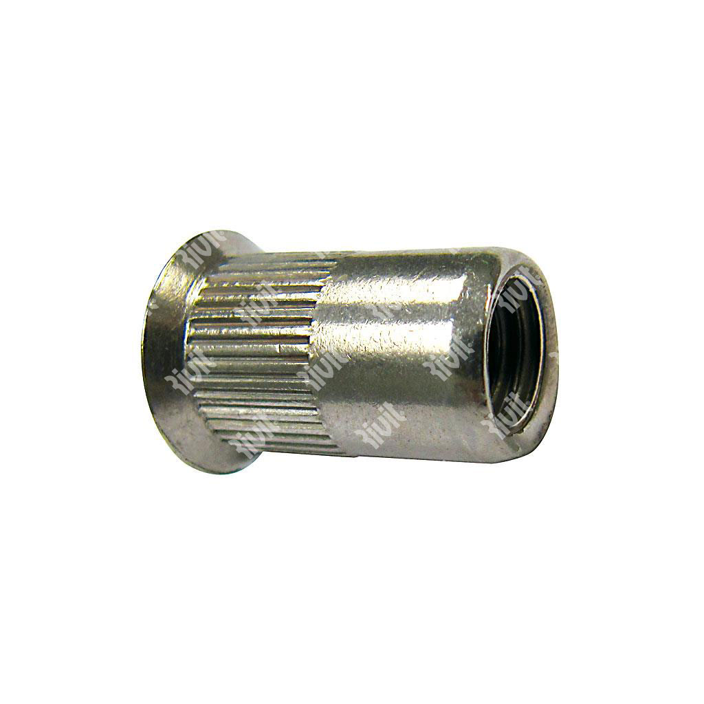 ISC-Z-A2-Rivsert Stainless steel h.11,0 gr1,5-4,5 knurled CSKH M8/045