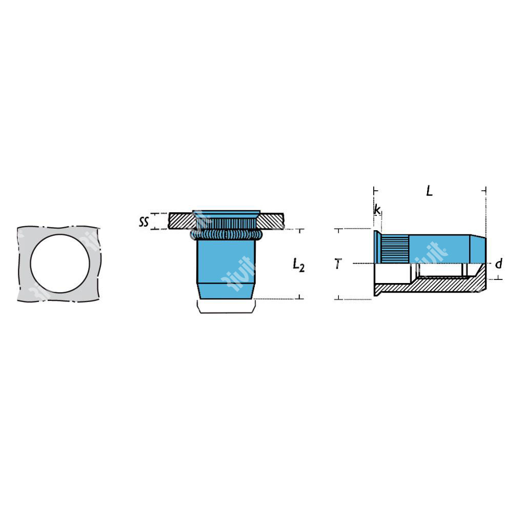 SIRC-Z-A2-Rivsert inox t.13,0 es1,0-3,5 crantè M10/035