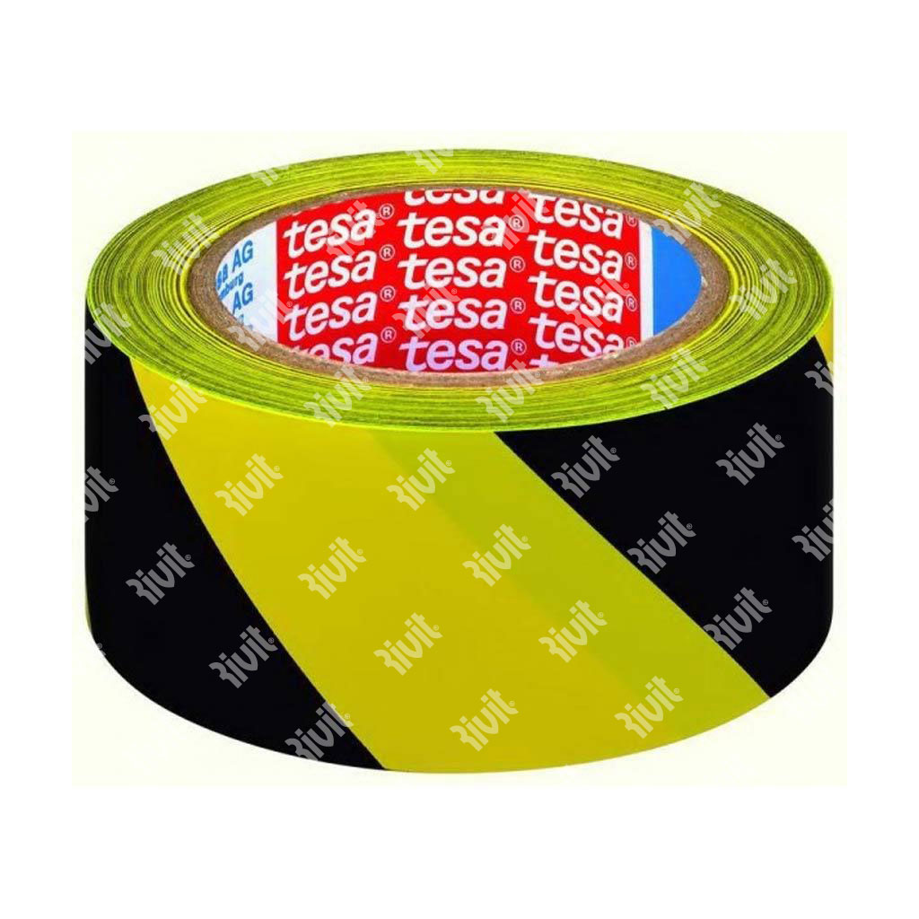 TESA-Tape for Signal Yellow/Black PVC mt.33x50mm
