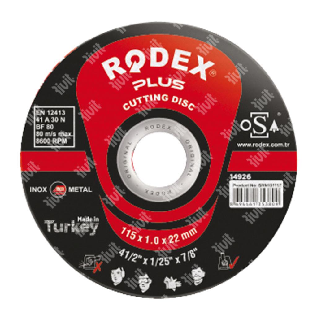 RODEX-Disque de coupe P pour ACIER/INOX d.230x2,0x22