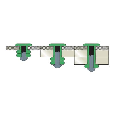 MULTIGRIPRIV-Blind rivet Alu/Steel gr 0,8-4,8 DH 3,2x8,0
