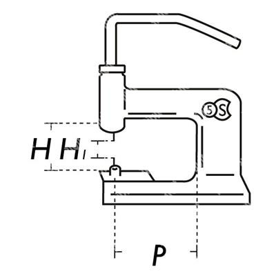 Manual press for OU eyelet S5