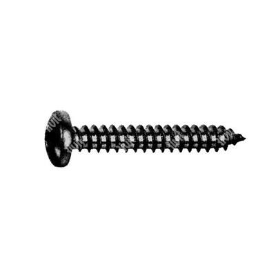 Phillips cross pan head tapping screw UNI 6954/DIN 7981 black zinc plated steel 5,5x50