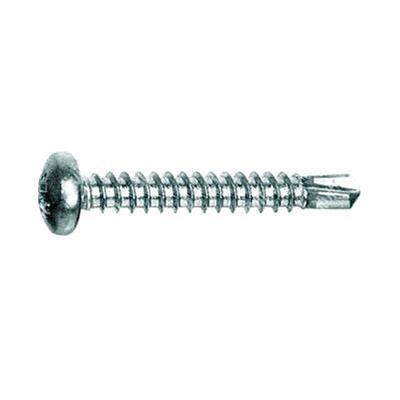 Pan head Ph+ self-drilling screw UNI8118/DIN7504N C15 - white zinc plated steel 3,5x16